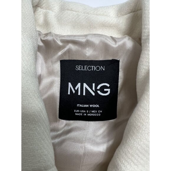Mango SELECTION Double Breasted Virgin Wool Coat in Ecru - Picture 5 of 5